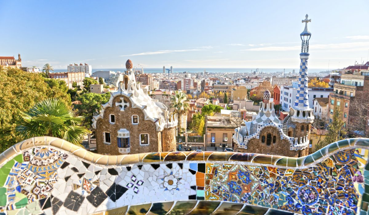 Park Guell in Barcelona, Spain.